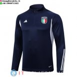 Felpa Da Allenamento Italia 2023 Blu Navy I Bianco