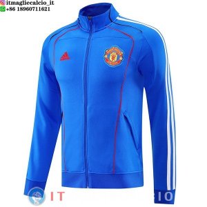 Giacca Lunga Zip Manchester United 25-26 Blu