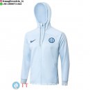 Giacca Felpa Cappuccio Inter Milan 23-24 Blu