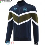 Giacca Felpa Cappuccio Napoli 24-25 Blu Navy Verde