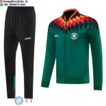 Giacca Full Zip e Pantaloni Allenamento Germania 2026 Verde Navy Nero
