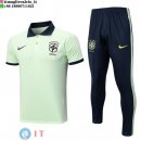 POLO Maglia Set Completo Brasile 2023/2024 Verde Blu Navy