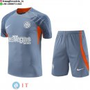 Formazione Set Completo Maglia Inter Milan 2023/2024 Grigio Arancione