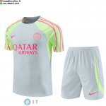 Formazione Bambino Set Completo Maglia PSG 2023/2024 Grigio Verde Formazione Bambino Set Completo Maglia PSG 2023/2024 Grigio Verde