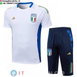 Formazione Set Completo Maglia Italia 2024 Bianco Blu Navy