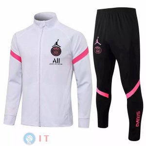 Giacca Set Completo Paris Saint Germain 21-22 Bianco Nero Rosa