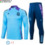 Felpa Da Allenamento Set Completo Argentina 2024 Blu Purpureo