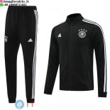 Giacca Set Completo Lunga Zip Germania 2024 Nero Bianco