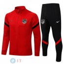 Giacca Set Completo Atletico Madrid 21-22 I Rosso Nero