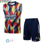 Senza Maniche Set Completo Maglia Arsenal 2025/2026 Giallo Blu Senza Maniche Set Completo Maglia Arsenal 2025/2026 Giallo Blu