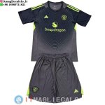 Maglia Set Completo Uomo Manchester United Portiere 2025/2026 Nero Grigio