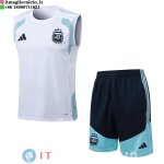 Senza Maniche Set Completo Maglia Argentina 2026 Bianco Blu