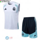 Senza Maniche Set Completo Maglia Argentina 2026 Bianco Blu