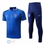 POLO Maglia Set Completo Atletico Madrid 2022/2023 Blu