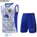 Senza Maniche Set Completo Maglia Inter Milan 2023/2024 Bianco Blu