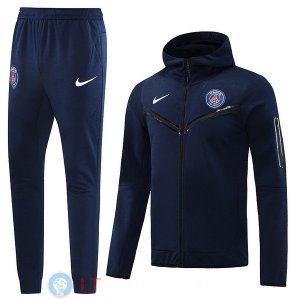 Giacca Felpa Cappuccio Set Completo Paris Saint Germain 22-23 Blu I Navy