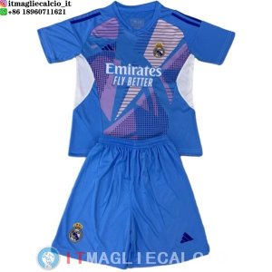 Maglia Set Completo Uomo Real Madrid Portiere 2024/2025 Blu