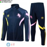 Giacca Set Completo Lunga Zip Juventus 2024/2025 Blu-Navy I Rosa