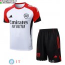 Formazione Set Completo Maglia Arsenal 2025/2026 Bianco Rosso