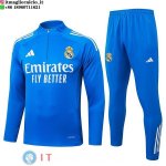 Felpa Da Allenamento Set Completo Real Madrid 25-26 Blu Bianco Felpa Da Allenamento Set Completo Real Madrid 25-26 Blu Bianco
