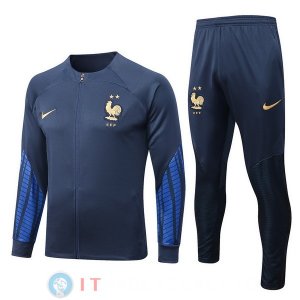 Maglia Giacca Set Completo Francia 2022 Blu III Navy