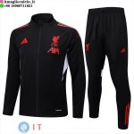 Giacca Set Completo Lunga Zip Liverpool 25-26 Nero Rosso Giacca Set Completo Lunga Zip Liverpool 25-26 Nero Rosso