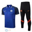 POLO Maglia Set Completo Chelsea 2022/2023 Blu Nero