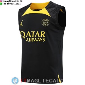 Senza Maniche Maglia Paris Saint Germain 2023/2024 Nero I Giallo