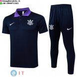 POLO Maglia Set Completo Corinthians Paulista 2025/2026 Blu Purpureo