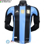 Thailandia Maglia Argentina Speciale Giocatori 2024 Blu Nero