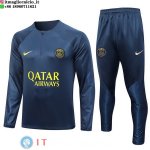 Felpa Da Allenamento Bambino Set Completo PSG 23-24 Blu Navy Felpa Da Allenamento Bambino Set Completo PSG 23-24 Blu Navy
