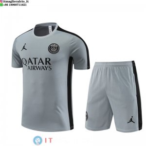 Formazione Maglia Set Completo Paris Saint Germain 2023/2024 Grigio I Nero