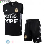 Senza Maniche Set Completo Maglia Argentina 2026 Nero Bianco
