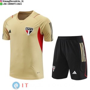 Formazione Set Completo Maglia São Paulo 2023/2024 Giallo Rosso Nero