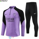 Felpa Da Allenamento Bambino Set Completo PSG 23-24 Purpureo Nero Felpa Da Allenamento Bambino Set Completo PSG 23-24 Purpureo Nero