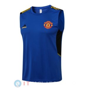 Senza Maniche Maglia Manchester United 2022/2023 Blu