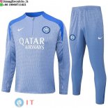 Felpa Da Allenamento Set Completo Inter Milan 24-25 Blu Luce