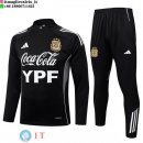 Tuta da Allenamento Argentina Mezza Cerniera 2026 Nero Bianco