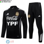 Tuta da Allenamento Argentina Mezza Cerniera 2026 Nero Bianco