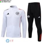 Giacca Full Zip e Pantaloni Allenamento Ajax 2025/2026 Bianco Nero Giacca Full Zip e Pantaloni Allenamento Ajax 2025/2026 Bianco Nero