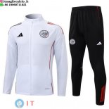 Giacca Full Zip e Pantaloni Allenamento Ajax 2025/2026 Bianco Nero