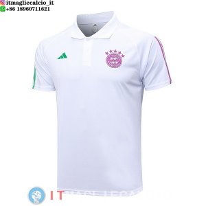 POLO Maglia Bayern Monaco 2023/2024 Bianco Purpureo