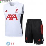 Senza Maniche Set Completo Maglia Liverpool 2025/2026 Bianco Rosso Nero