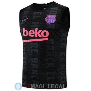 Senza Maniche Maglia Barcellona 2022/2023 Nero Purpureo