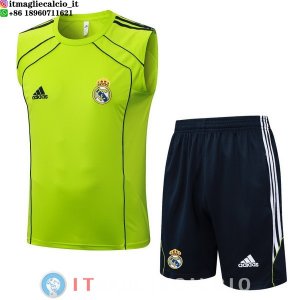 Senza Maniche Set Completo Maglia Real Madrid 2025/2026 Verde Nero