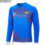 Felpa Da Allenamento Barcellona 23-24 Blu Rosso