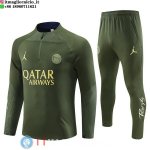 Felpa Da Allenamento Bambino Set Completo PSG 23-24 Verde Felpa Da Allenamento Bambino Set Completo PSG 23-24 Verde