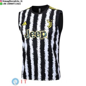 Senza Maniche Maglia Juventus 2023/2024 Bianco Nero Giallo