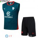 Senza Maniche Set Completo Maglia AC Milan 2025/2026 Verde Nero