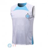 Senza Maniche Maglia Inter Milan 2022/2023 Bianco Blu